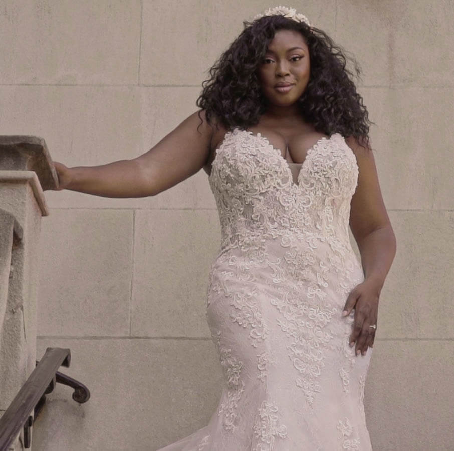 Photo of Model wearing a Plus-Size Dresses Collection Gown