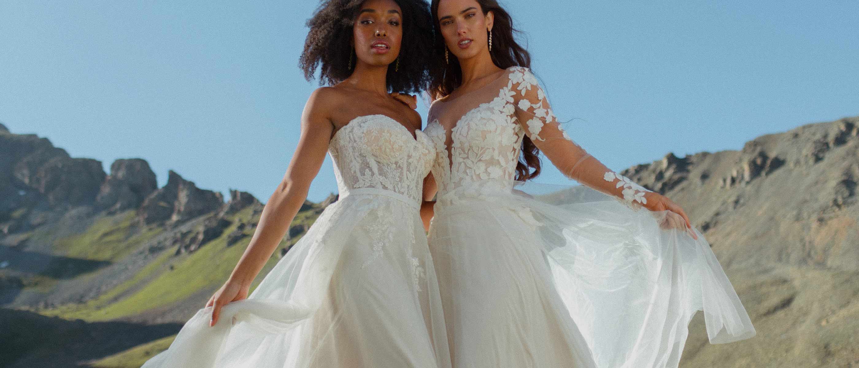 Photo of Models wearing bridal collection gowns