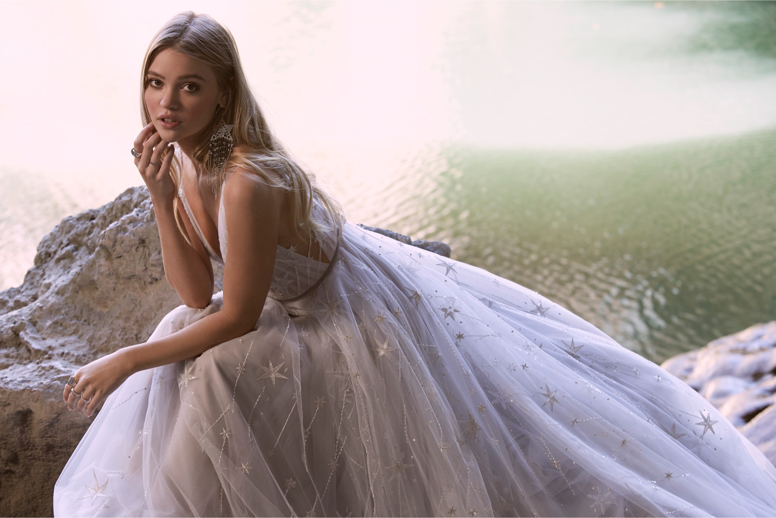 Photo of Model wearing a Willowby gown