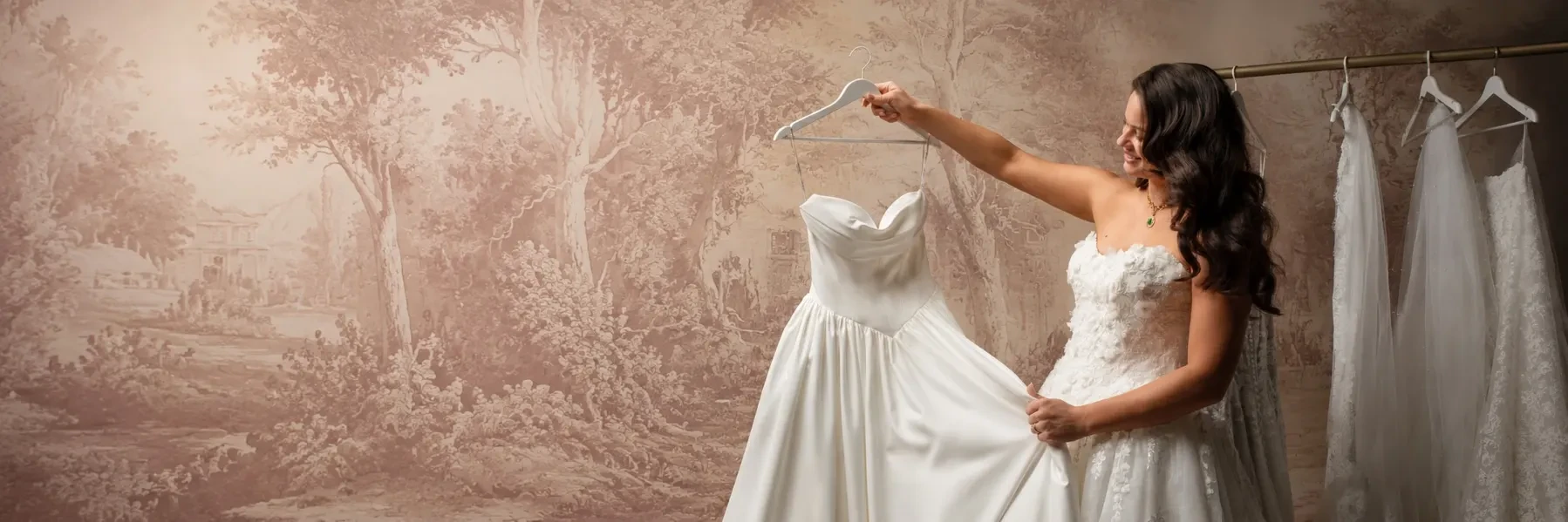 Photo of Models wearing bridal collection gowns