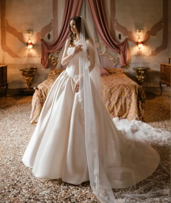 Photo of Model wearing an Abella gown