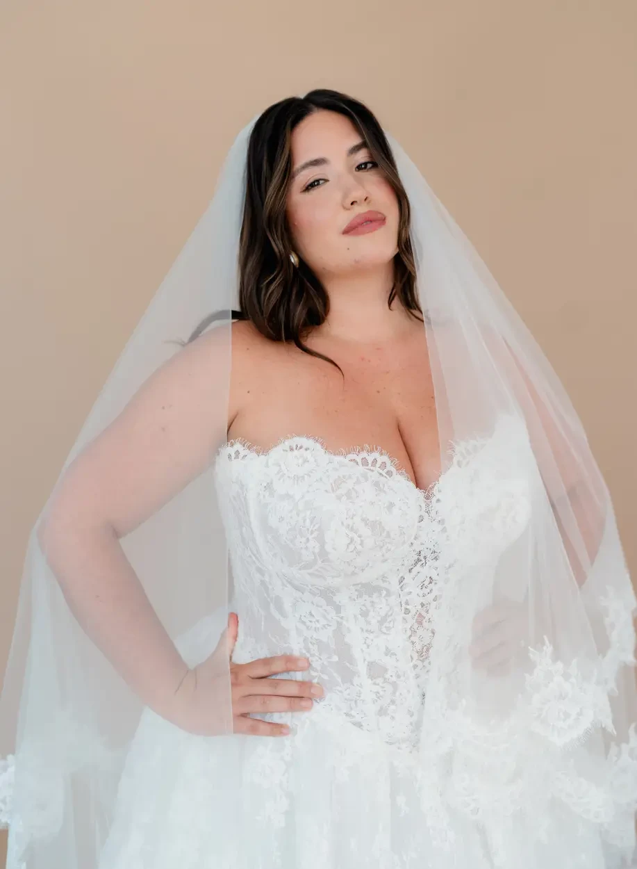 Photo of Model wearing a Plus-Size Dresses Collection Gown