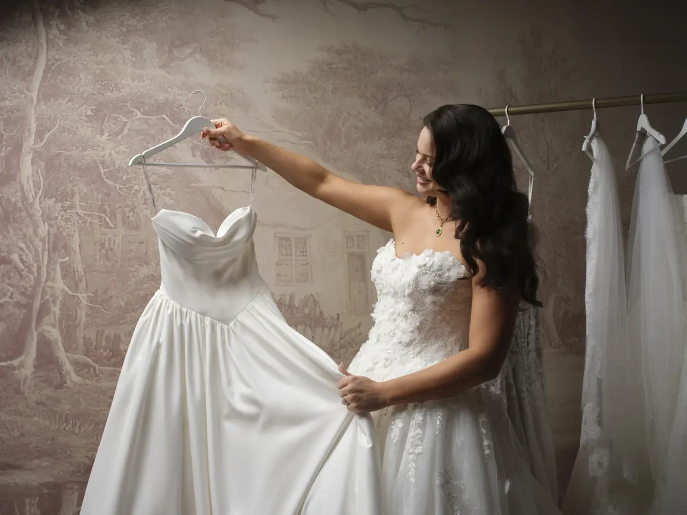 Photo of Models wearing bridal collection gowns