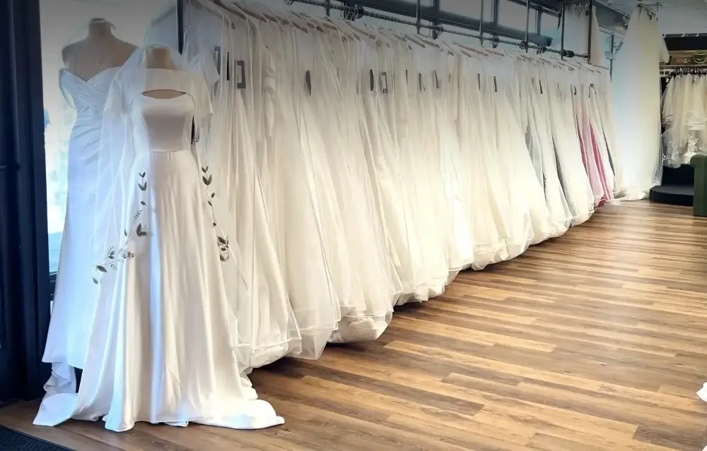 Photo of Models wearing bridal collection gowns