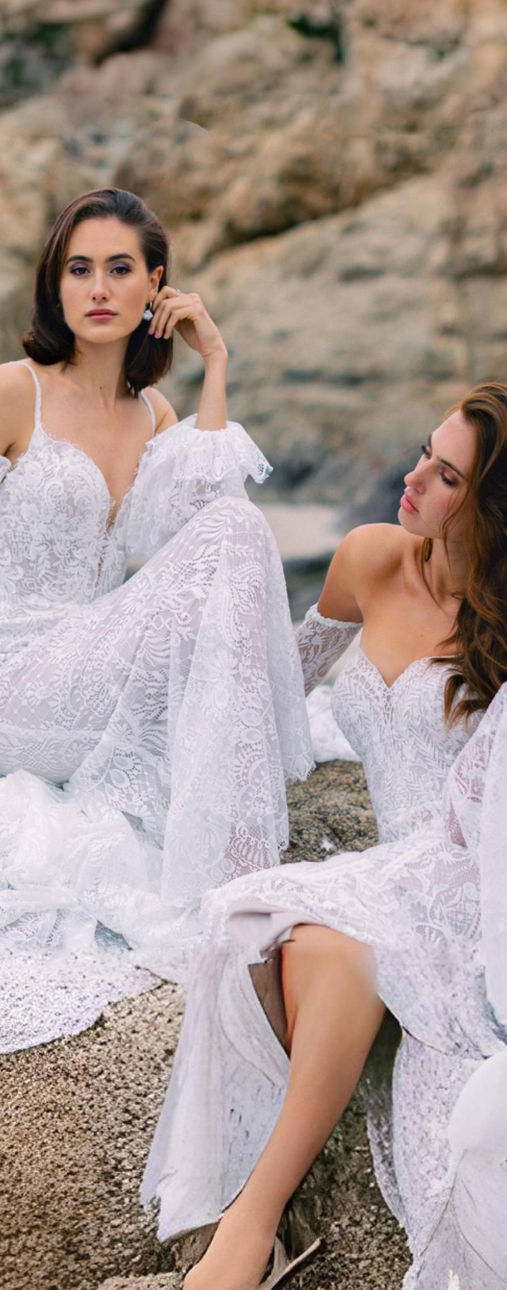 Photo of Models wearing bridal collection gowns