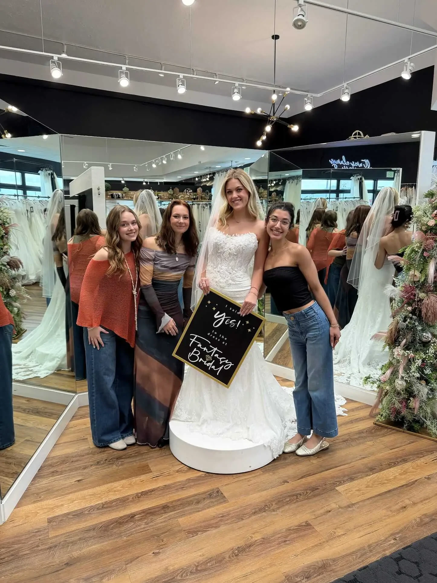 Bride with friends