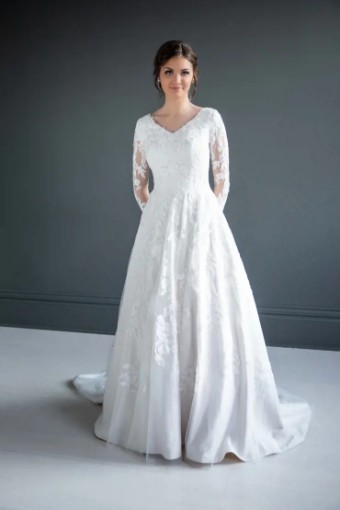 Modest Bridal Collection 136253 #8 Gold/Ivory thumbnail