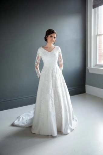Modest Bridal Collection 136253 #10 Gold/Ivory thumbnail
