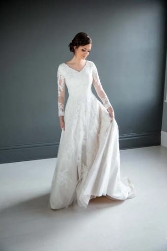 Modest Bridal Collection 136253 #16 Gold/Ivory thumbnail