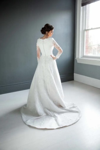 Modest Bridal Collection 136253 #12 Gold/Ivory thumbnail