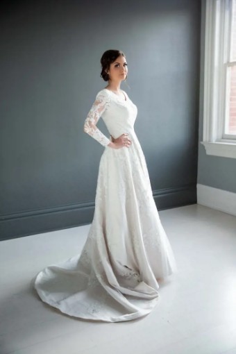 Modest Bridal Collection 136253 #14 Gold/Ivory thumbnail