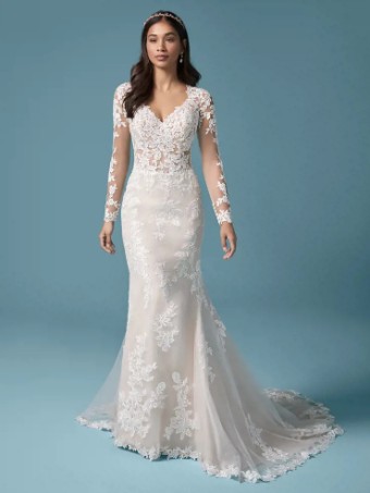 Maggie Sottero 135136 #8 Iv/Misty Mauve (Nude Illusion) thumbnail