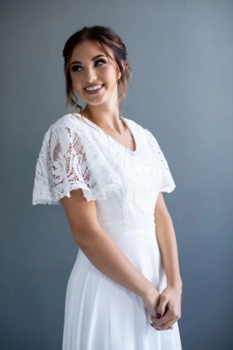 Modest Bridal Collection 138623 #8 Ivory thumbnail