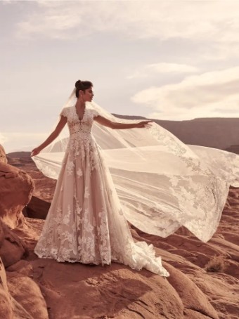 Sottero and Midgley 139181 #12 Mocha/Iv/Nude thumbnail