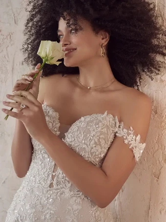 Maggie Sottero 139165- Straps #1 Ivory Ivory/Pewter Accent thumbnail