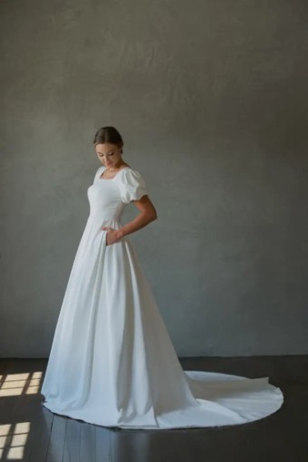 Modest Bridal Collection 140607 #63 Ivory thumbnail