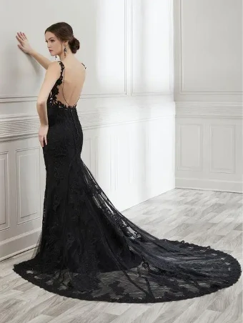 House of Wu 139436 Overskirt #6 Black/Silver thumbnail