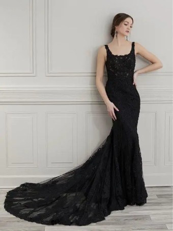 House of Wu 139436 Overskirt #5 Black/Silver thumbnail