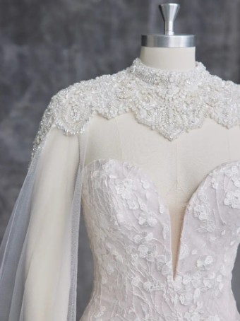 Sottero and Midgley 140077 Cape #4 Ivory thumbnail