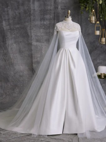 Sottero and Midgley 140077 Cape #5 Ivory thumbnail