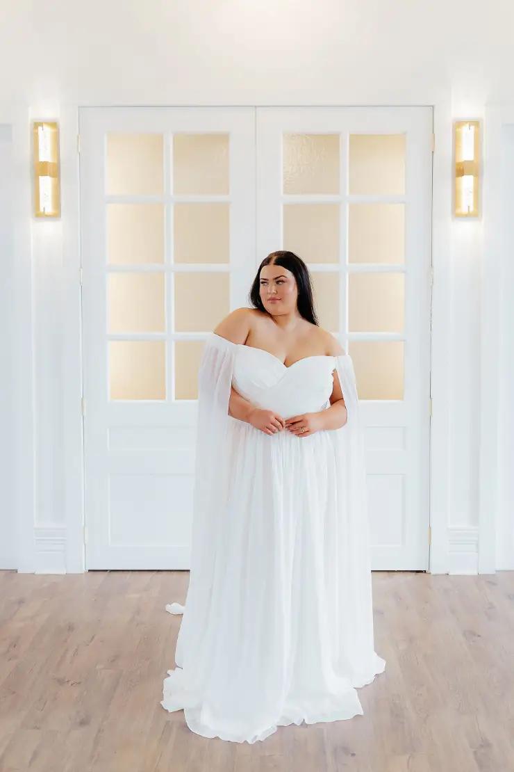 Plus Size Asymmetrical Wedding Dress