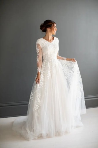 Modest Bridal Collection 138614 #5 Ivory thumbnail