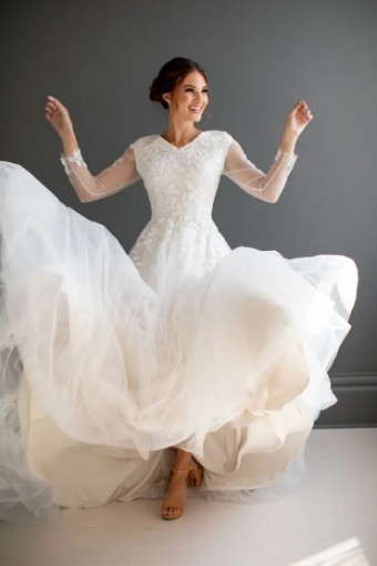 Modest Bridal Collection 138614 #6 Ivory thumbnail
