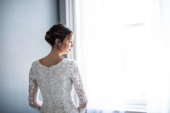 Modest Bridal Collection 138609 #16 Sand/Ivory thumbnail