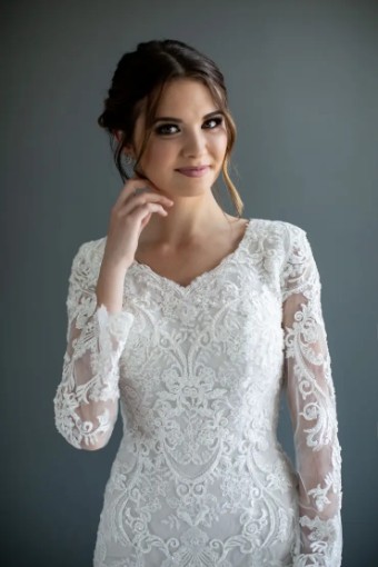 Modest Bridal Collection 138609 #4 Sand/Ivory thumbnail