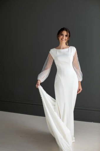 Modest Bridal Collection 138624 #8 Ivory thumbnail