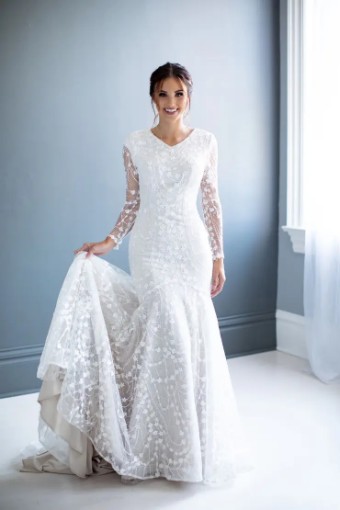 Modest Bridal Collection 138613 #5 Ivory Ivory/Nude thumbnail