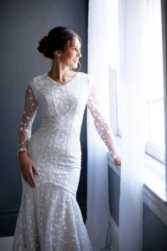 Modest Bridal Collection 138613 #2 Ivory Ivory/Nude thumbnail