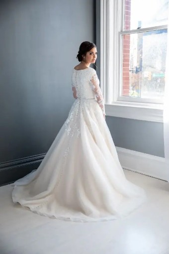 Modest Bridal Collection 136260 #2 Ivory thumbnail