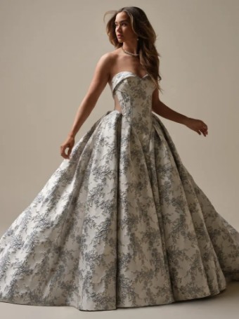 Sottero and Midgley 144928 #2 Ivory Ivory/Blue/Silver thumbnail