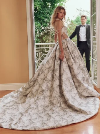 Sottero and Midgley 144928 #48 Ivory/Blue/Silver thumbnail