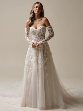 Sottero and Midgley 144943 #7 Ivory/Nude/Silver thumbnail