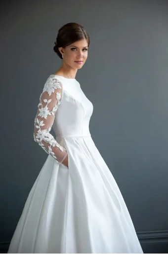 Modest Bridal Collection 136259 #1 Ivory thumbnail