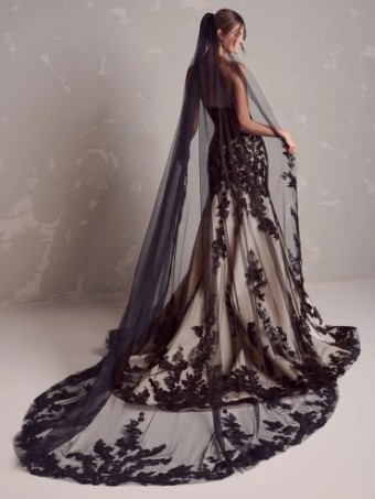 Sottero and Midgley 142823 #5 Ivory Black/Black/Nude thumbnail