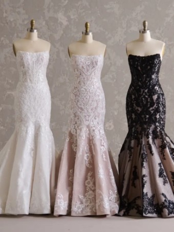 Sottero and Midgley 142823 #17 Ivory Black/Black/Nude thumbnail