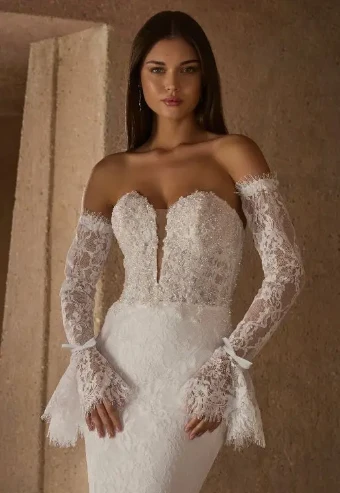 Casablanca Bridal 145410 #0 default Ivory Ivory/Black thumbnail