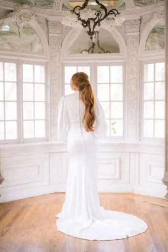 Modest Bridal Collection 146429 #6 Ivory thumbnail