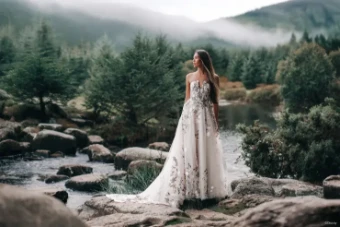 Disney Fairy Tale Weddings Collection 147030 #3 Ivory/Champagne/Multi thumbnail