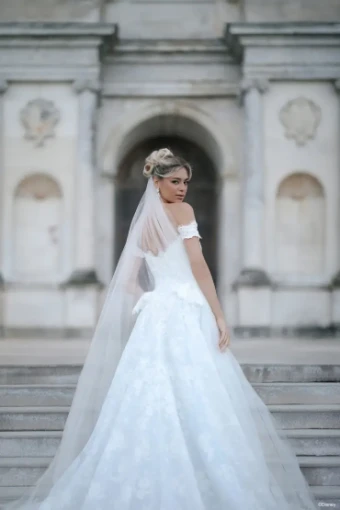 Disney Fairy Tale Weddings Collection 147018 #8 Ivory/Blue/Silver thumbnail