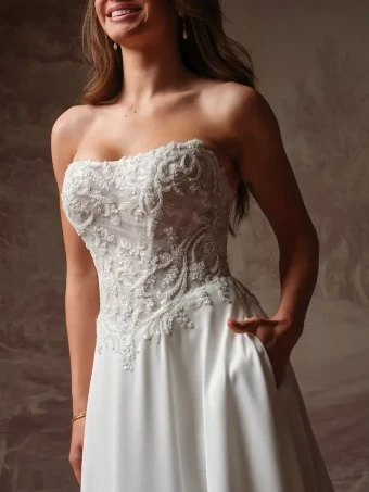 Rebecca Ingram 147857 #1 All Ivory (gown with Ivory Illusion) thumbnail