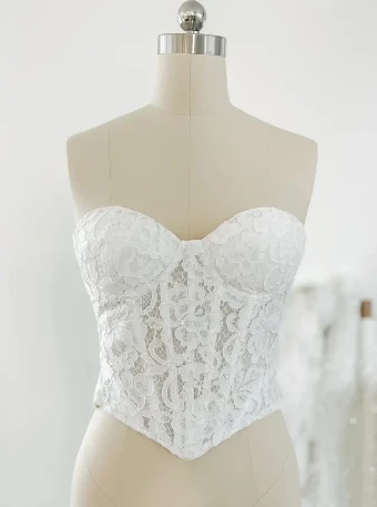 Heirloom Bridal 146489- Corset Top #0 default Ivory thumbnail
