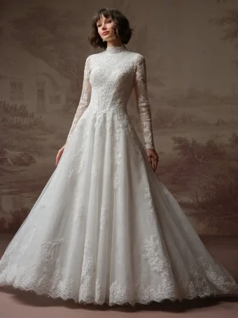 Maggie Sottero 147807 #0 default All Ivory (gown with Ivory Illusion) thumbnail