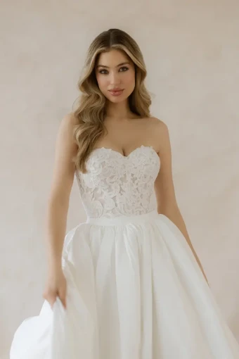 Abella 146248- Corset Overskirt #14 Ivory thumbnail