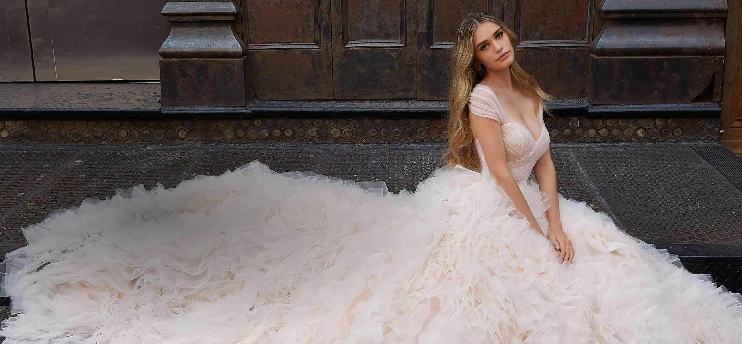 Model Wearing a Wedding Dress