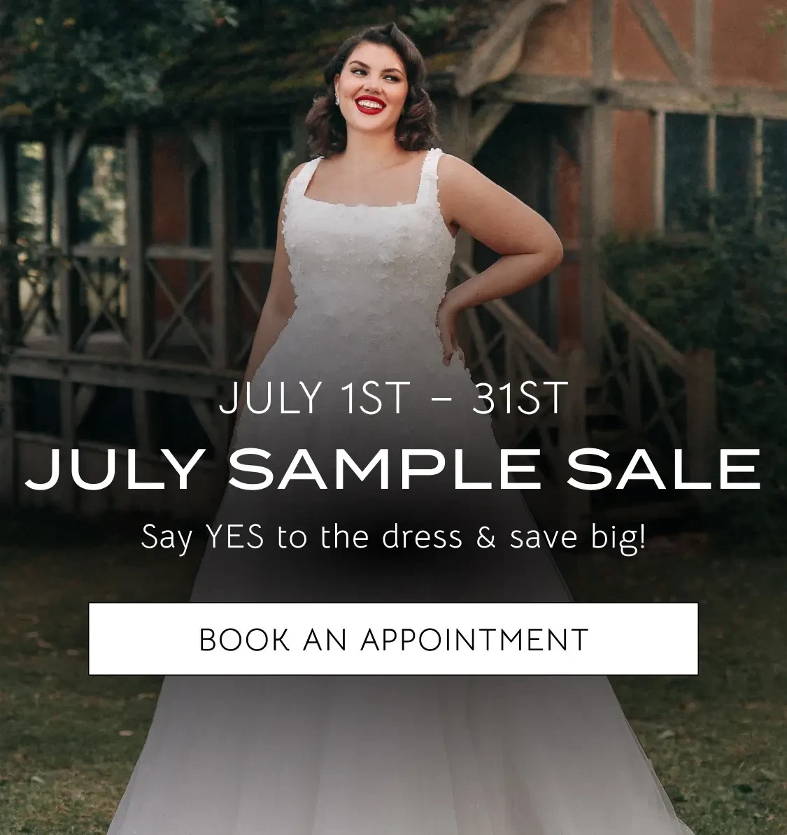 July Sample Sale Mobile Banner