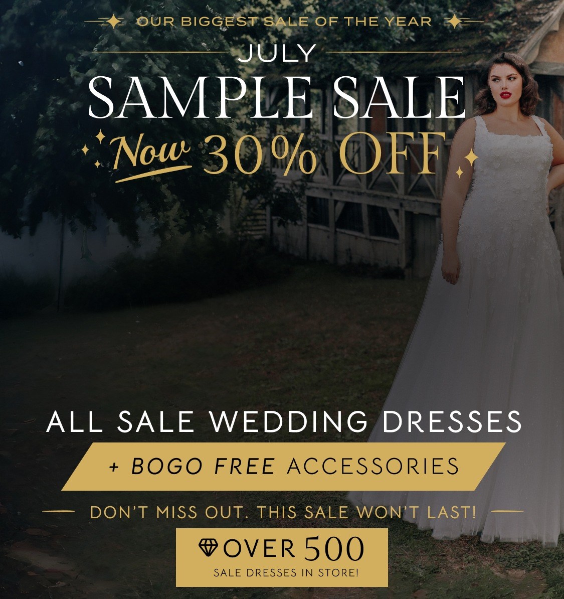 july sample sale 2026